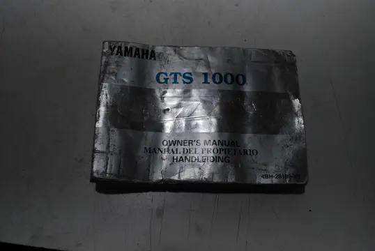 INSTRUCTIEBOEKJE Yamaha GTS 1000 1992 - 2000