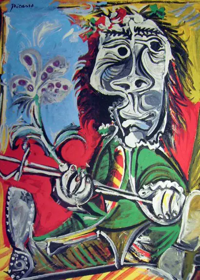 Pablo Picasso (after) - Homme, epe et fleur