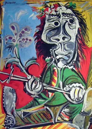 Pablo Picasso (after) - Homme, epe et fleur