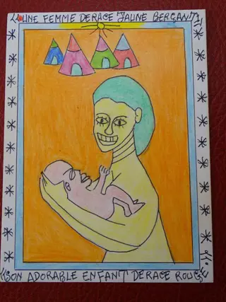 Frédéric Bruly-Bouabré (1923-2014) - Woman with baby