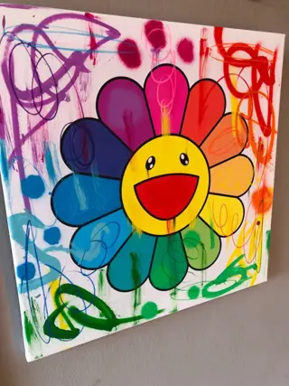 Koen Betjes - Murakami flower graffiti