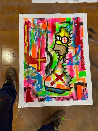 Doped Out M (1988) - Abstract Homer hedge