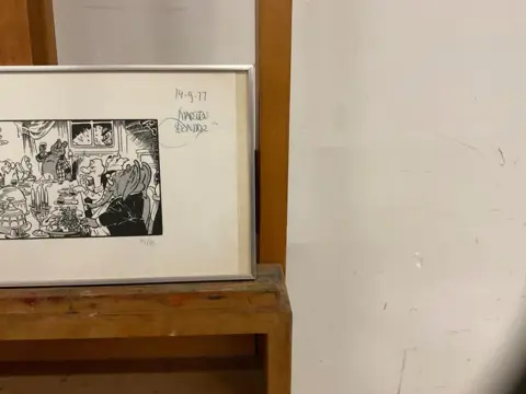 Marten Toonder (1912-2005) - Gesigneerde laatste pagina van (waarschijnlijk) 'De Grote Onthaler' uit 1977