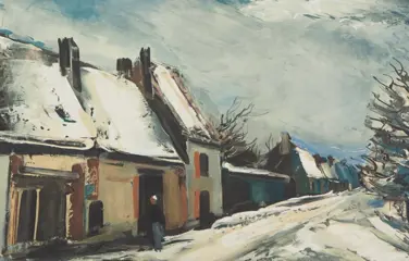 Maurice De Vlaminck (1876-1958) - Rue enneigée