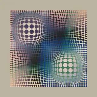Victor Vasarely (1906-1997) - Structures universelles du damier. Portfolio complet de 1975
