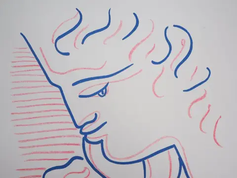 Jean Cocteau (1889-1963) - Jeune fille bleue