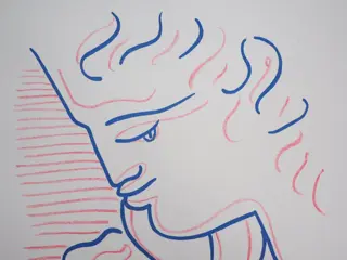 Jean Cocteau (1889-1963) - Jeune fille bleue