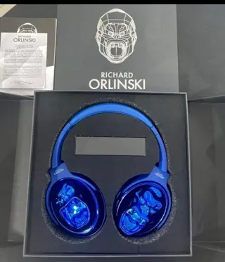 Richard Orlinski (1966) - Casque HEADPHONES KONG - Chrome Blue - Bleu