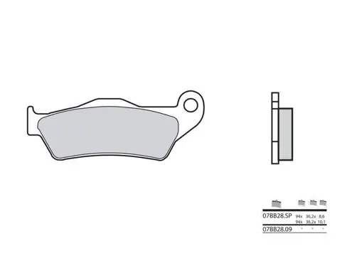 REMBLOKKEN ACHTER BMW R 1200 GS 2008 - 2009 / 2010 - 2013 /