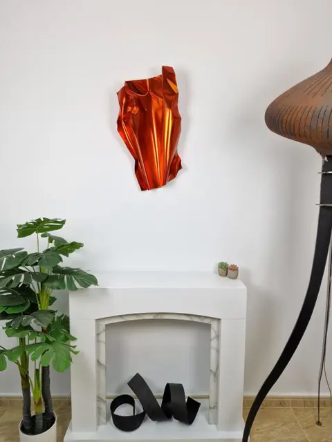Jose Soler Art - Steel Relief. Orange (Wall Sculpture)