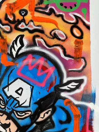 Doped Out M (1988) - Wolverine Vs captain America - Spraypaint heroes
