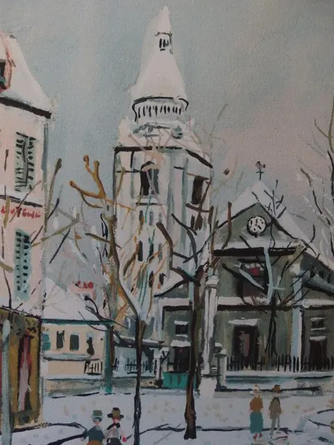 Maurice Utrillo (1883-1955) - L'Eglise Saint Pierre de Montmartre en hiver