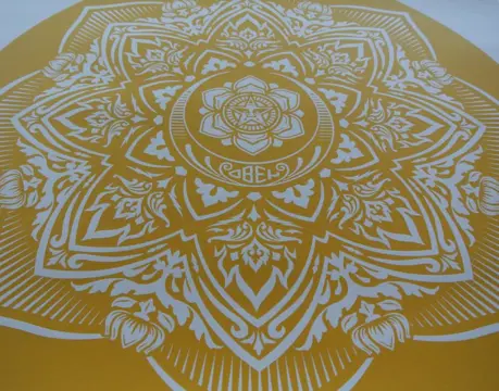 Shepard Fairey (OBEY) (1970) - Yellow Mandala - Large Format