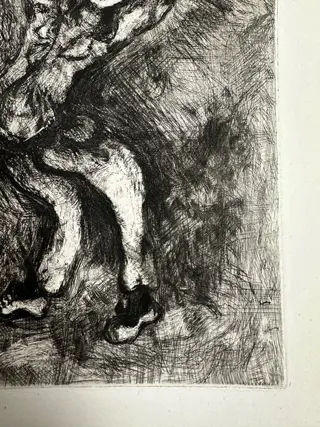 Marc Chagall (1887-1985) - Le fou qui vend la sagesse (Les Fables de la Fontaine)