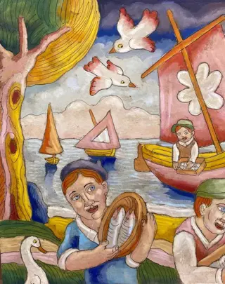Roberto Sguanci (1948) - Il ritorno dalla pesca