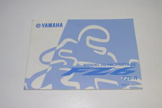 INSTRUCTIEBOEKJE Yamaha FZ6 2004 - 2007 / 2008 - 2009