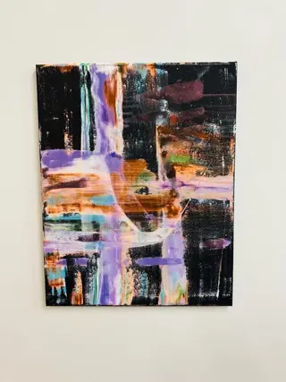 Karl Lagasse (1981) - TABLEAU - PURPLE LIFE -Oeuvre exposition Austin Texas USA 2023