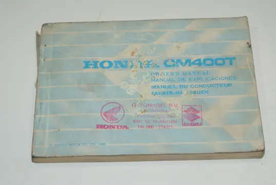 INSTRUCTIEBOEKJE Honda CM 400 T 1980 - 1984