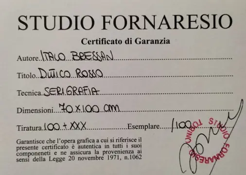 Italo Bressan (1950) - Dittico rosso