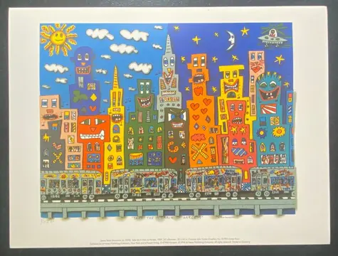 James Rizzi (1950-2011) - TAKE THE A TRAIN TO HARLEM