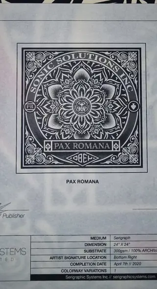 Shepard Fairey (OBEY) (1970) - Pax Romana