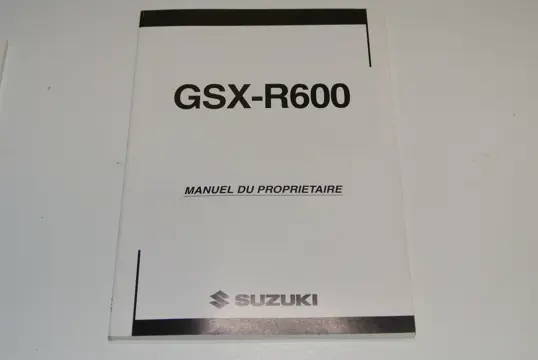 INSTRUCTIEBOEKJE Suzuki GSX R 600 2006 - 2007