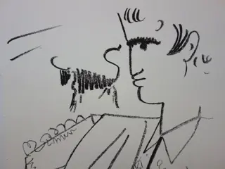Jean Cocteau (1889-1963) - Torero et son taureau
