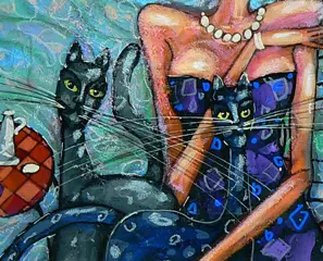 Wiktor Bezrukow (1972) - Lady and her cats
