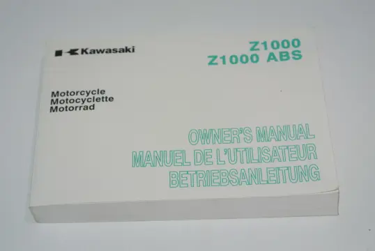 INSTRUCTIEBOEKJE Kawasaki Z 1000 2014 - 2016
