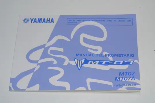 INSTRUCTIEBOEKJE Yamaha MT 07 2014 - 2017