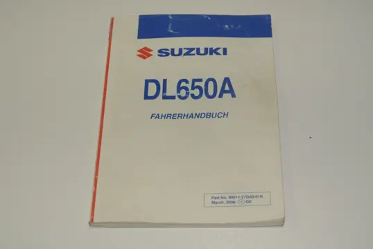 INSTRUCTIEBOEKJE Suzuki DL 650 V STROM 2003 - 2011