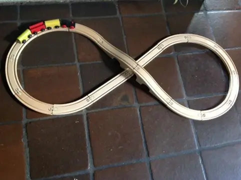 Houten treinset + trein