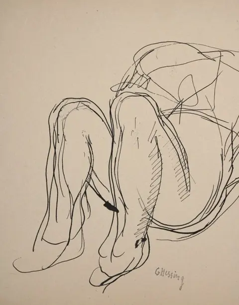 Gustav Hessing (1909-1981) - Liegender, weiblicher Akt