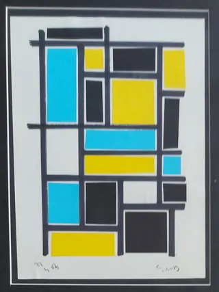 Sijbren Siep van den Berg (1913-1998) - Hommage aan Mondriaan