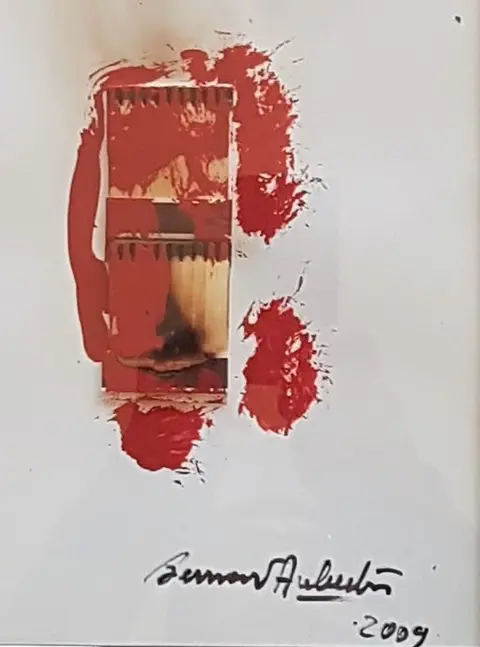 Bernard Aubertin (1934-2015) - Dessin de feu