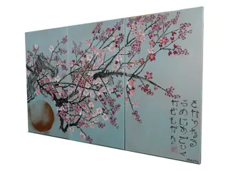 Ksavera - Japanese sakura J270 - triptych - XXL