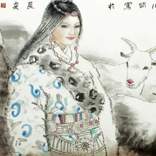 Yang Xiaochun (1960) - Harmony in the Himalayas- Chinese Ink Painting