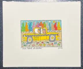 James Rizzi (1950-2011) - TAXI TAKE US HOME, 2002