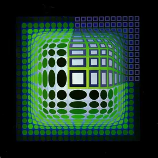 Victor Vasarely (1908 - 1997) (d´après) - Damier - portfolio complet
