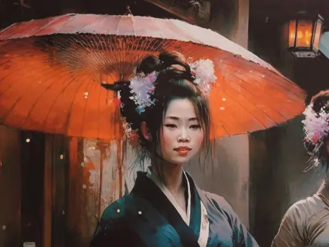 Ksavera - Japanese geisha DS0169 - XXL canvas