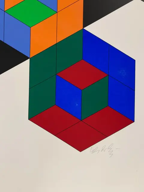 Victor Vasarely (1906-1997) - Composition cinétique : Bi-Hexa