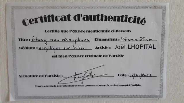 Joël Lhopital (1950) - L'étang aux nénuphars