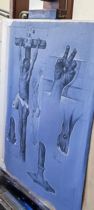 Luca Battini - Studio per crocifissione