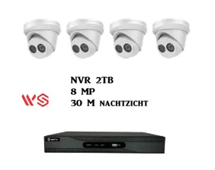 Safire Kit 2TB met 4 x 8MP camera met audio