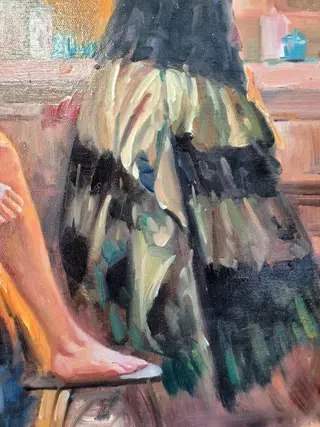 William Hodgkins (1952) - Danseuses dans la loge
