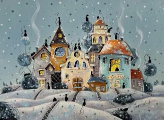 Grinchenko Nataly - Winter days in cats city
