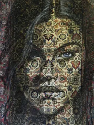 Jacqueline Klein Breteler - Portrait on a real Persian carpet (XXL)