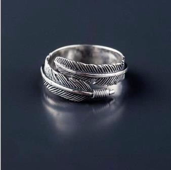 Veer van zilver, open ring