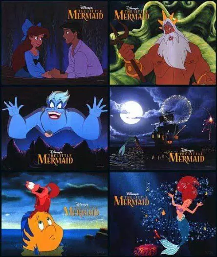 DISNEY ' S THE LITTLE MERMAID lobbycard set.