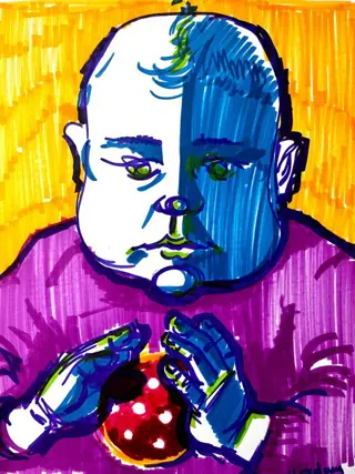 Yvon Adam (1935 - 2017) - Portrait d’un enfant 1957